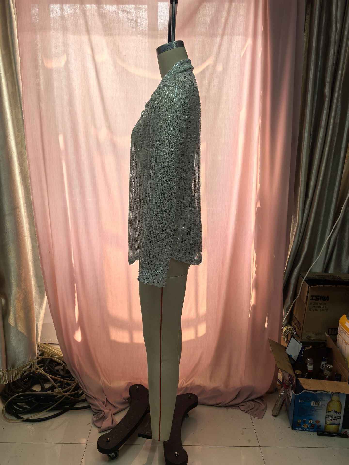 Long Sleeve Cardigan Blouse