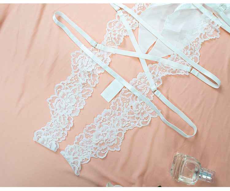 Cutout Bow Lace Teddy — Dark Intimates