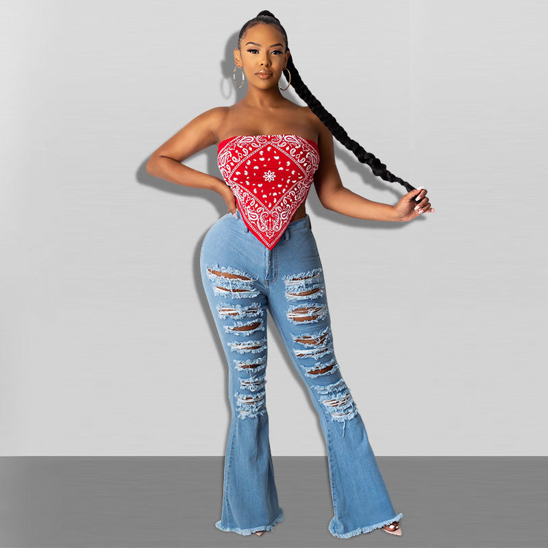 Ripped Washed Sexy Jeans