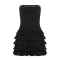 Cinched Sleeveless Pettiskirt Dress