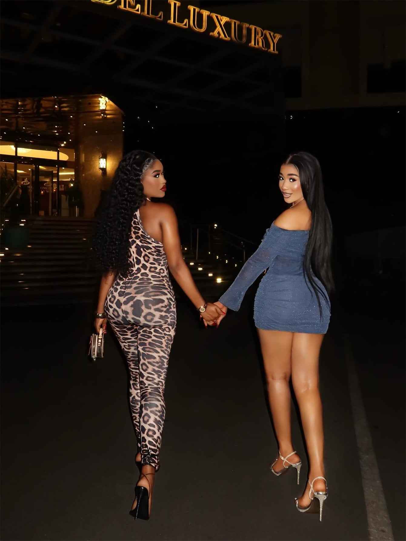 Trend Slim Sexy Leopard Print Stretch Jumpsuit