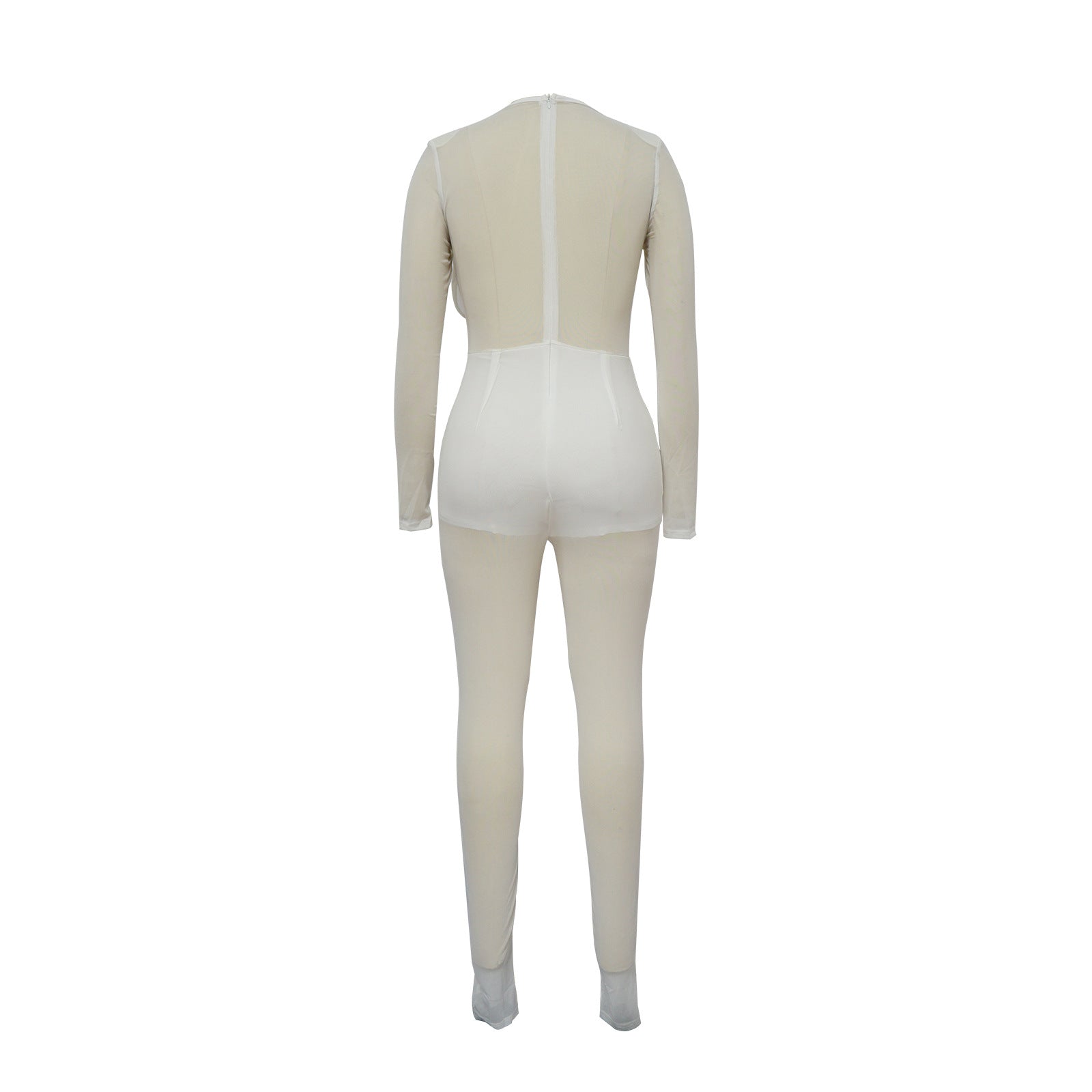 Solid Color Sexy See through Jumpsuit Women