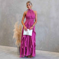 Spring Summer Lotus Leaf Dress Casual Holiday Dress Women Boho Style