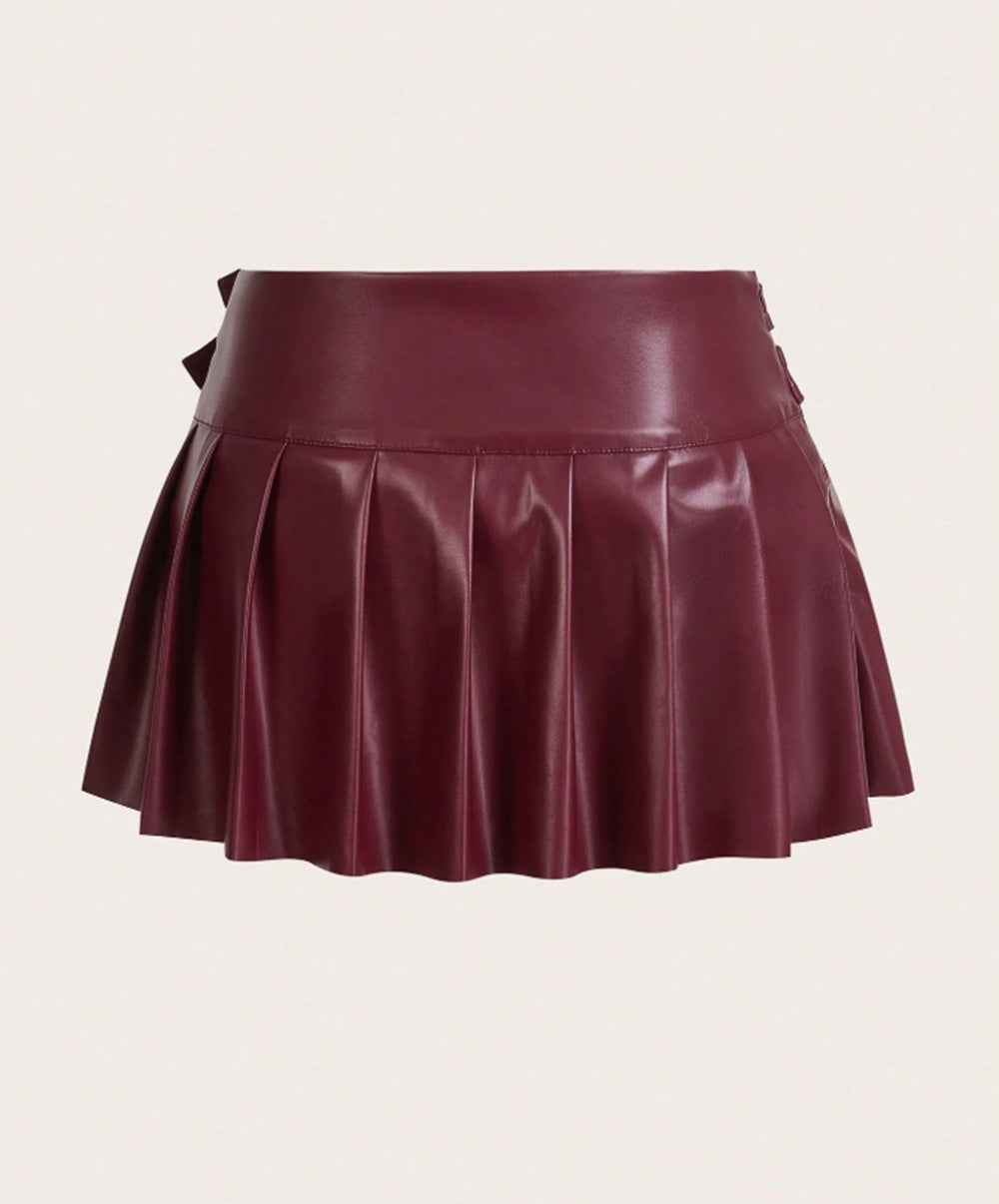 Sexy Pleated Skirt Pleated Split Skirt