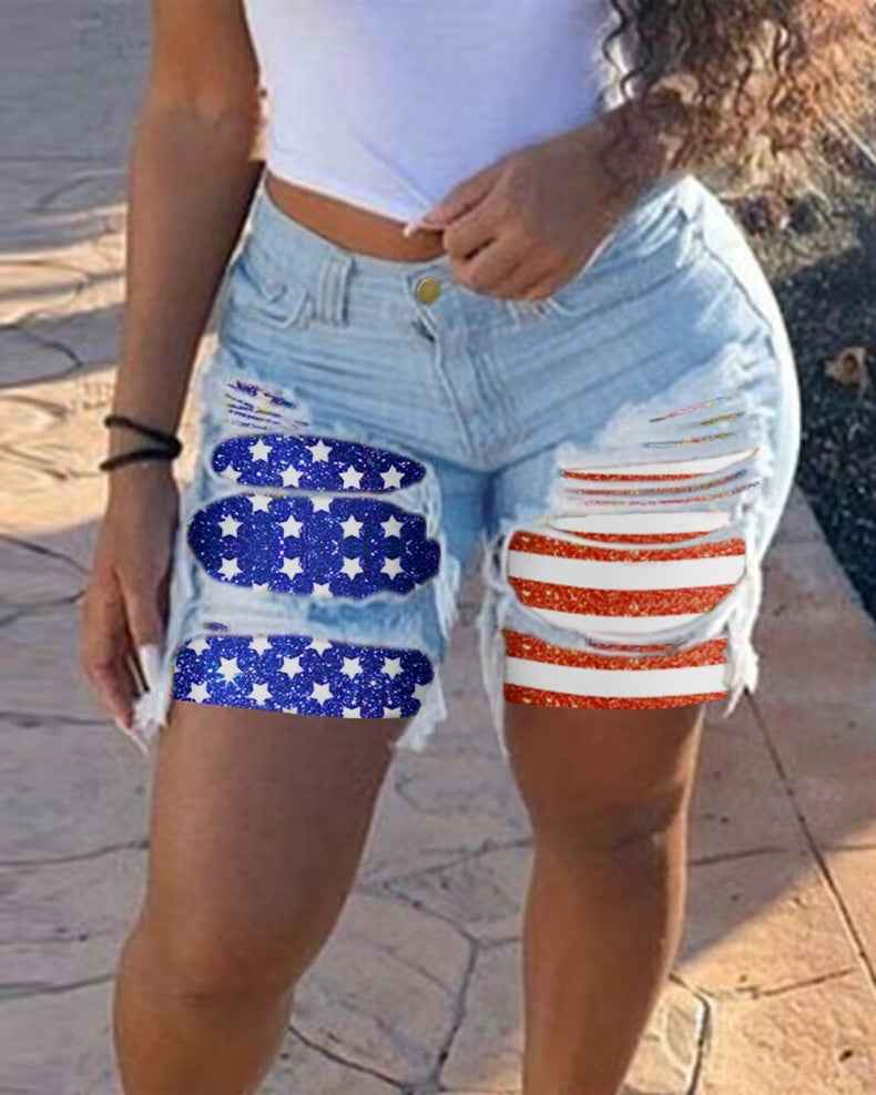 4th of July Collection Bottoms for Women Patriotic Birthday Collection Patch Bottoms