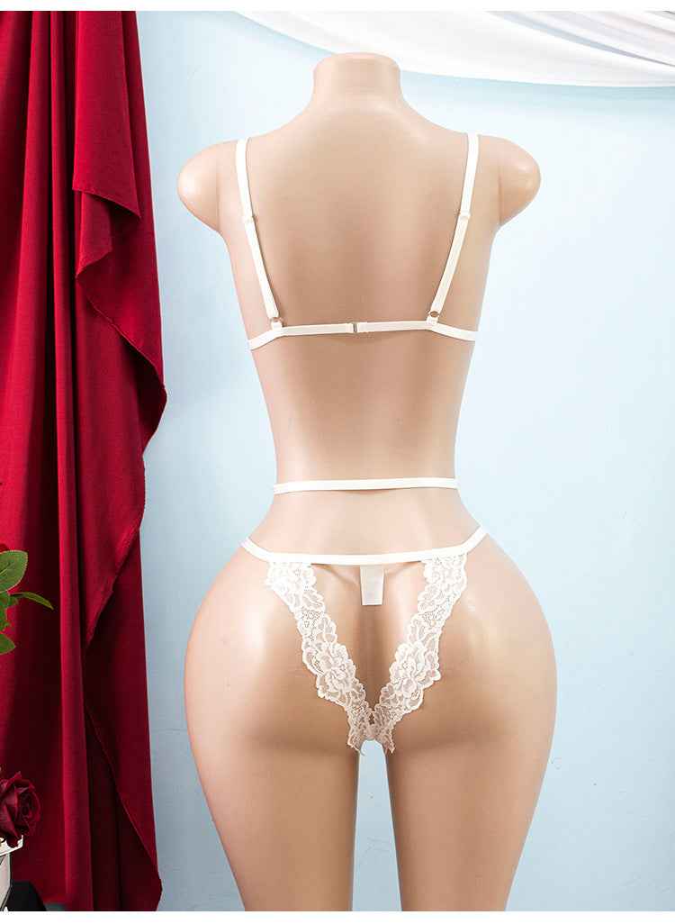 Cutout Bow Lace Teddy — Dark Intimates