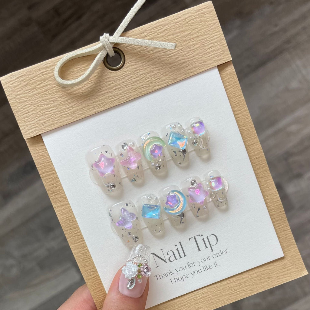 1022- Handmade press on nails fake nails removable