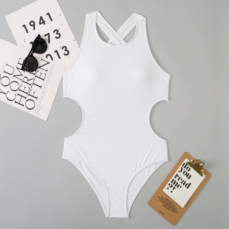 Bikini Women Sexy Solid Color One Piece Swimsuit