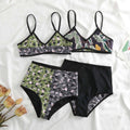 Split Double Sided Three Piece Set Retro Swimsuit Swimsuit Lace up Sand