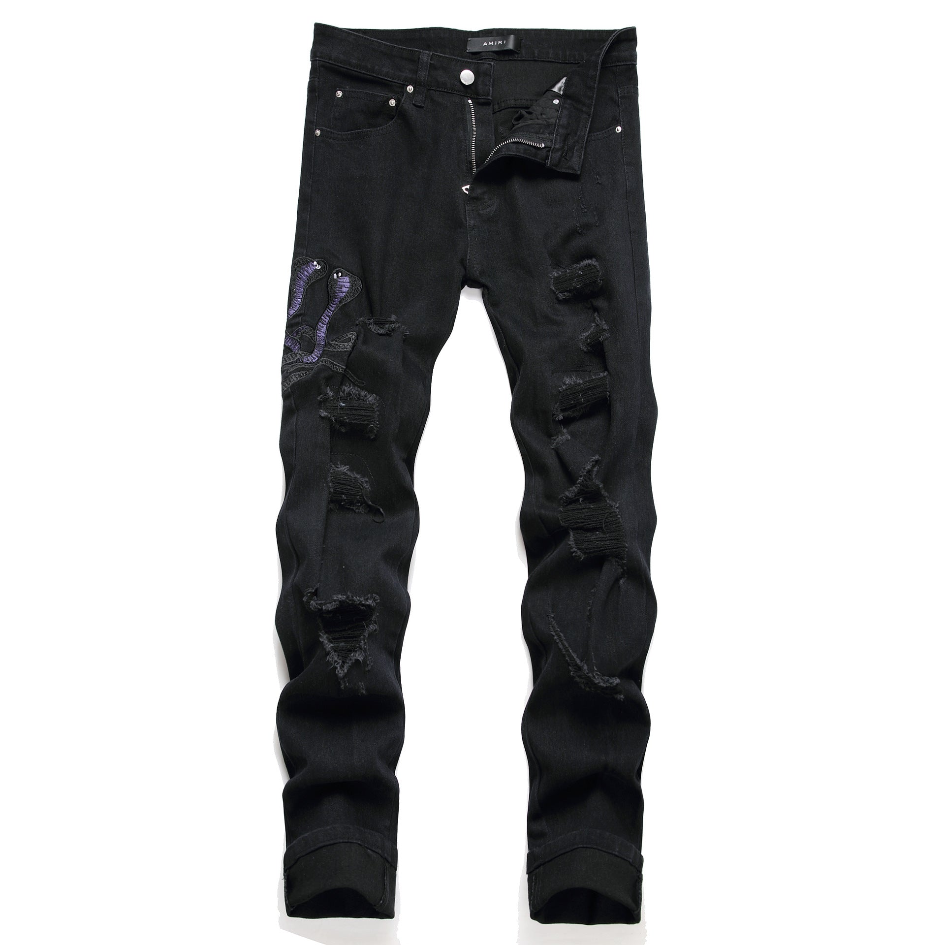 Men's Designer Style Fashion Pants Ripped Patches Many Variations and Style to Choose From