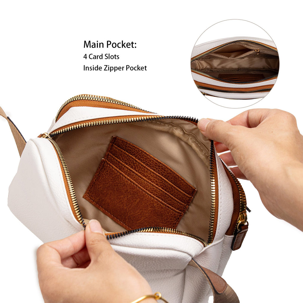 Multifunctional Fashion Fanny Pack – Adjustable Shoulder Strap Travel Breast Bag in Vegan Leather, Ideal Chest Purse for Holiday Sports and Running, Stylish Crossbody Waist Bag for Women