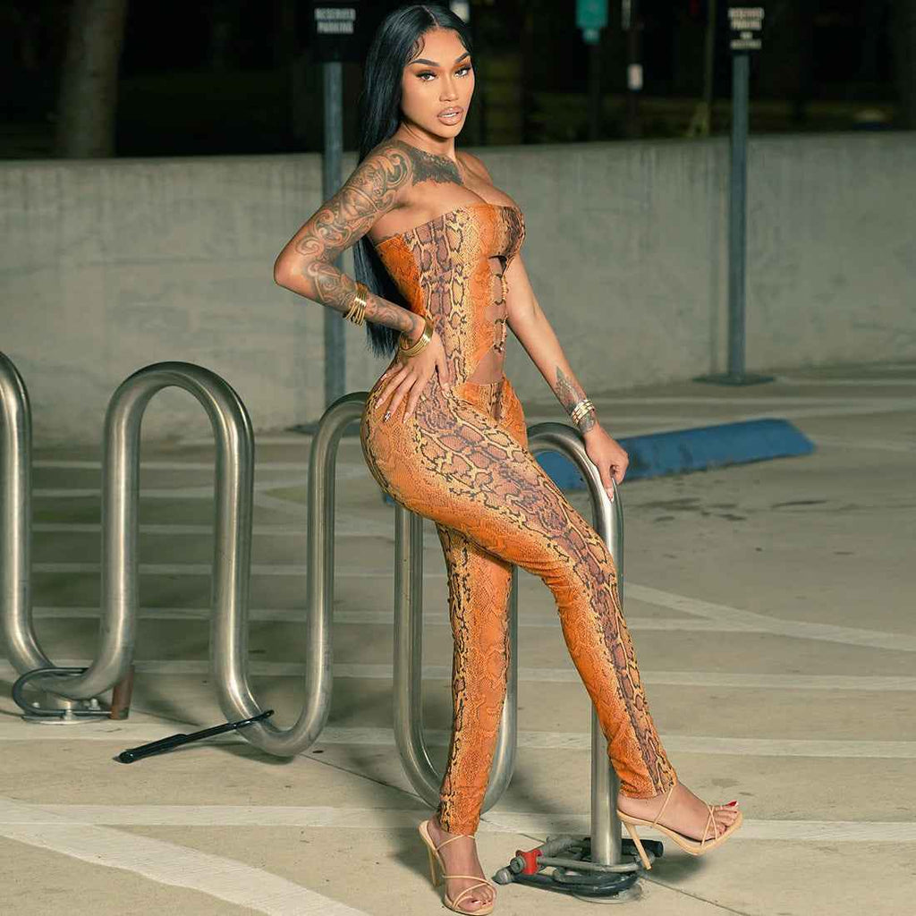 Cutout out Slim Fit Jumpsuit (Small Size Only)