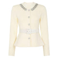 Spring Autumn Rhinestone Knitted All Matching Women Cardigan Sweater