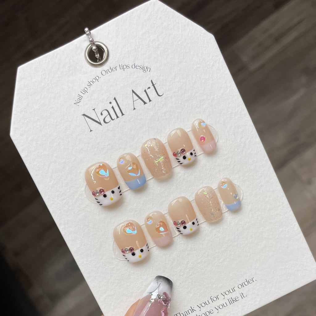 0938- Handmade press on nails fake nails removable