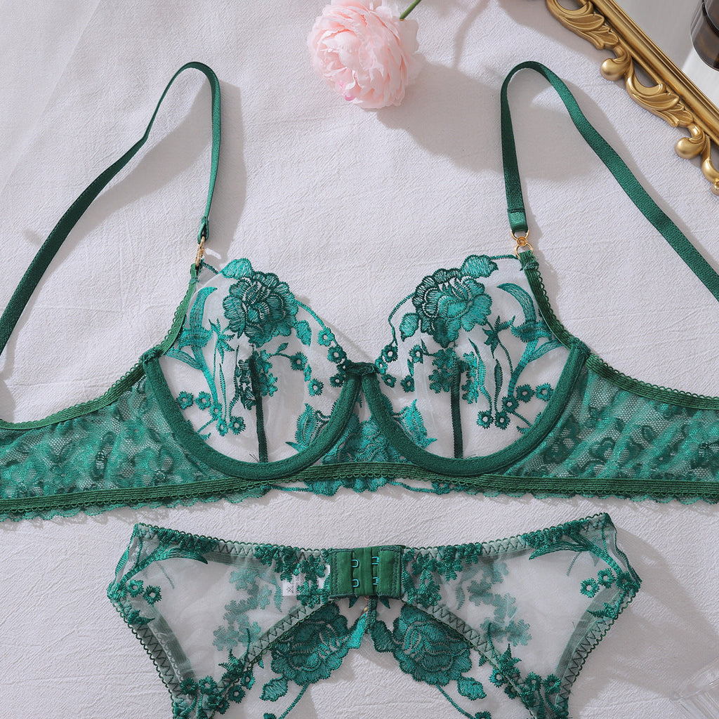 Rose Embroidered Lingerie