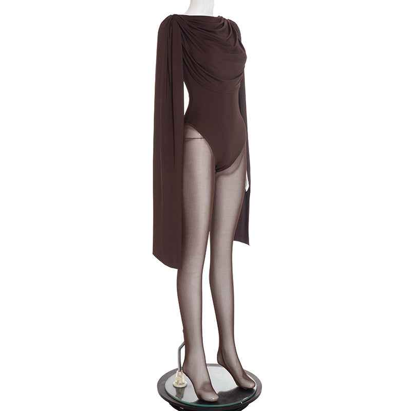 Solid Color Casual Slim Fitting Patchwork Jumpsuit
