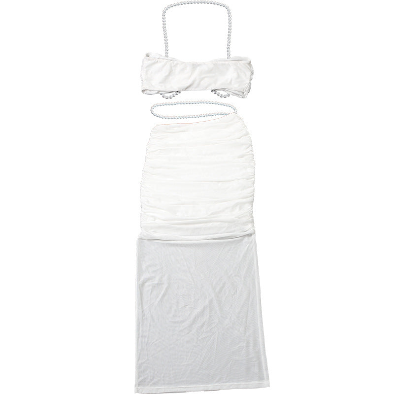 Women's Pearl Skirt Set Elegance and Simplicity