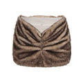 Pleated Low Waist Sexy Fur Sheath Skirt