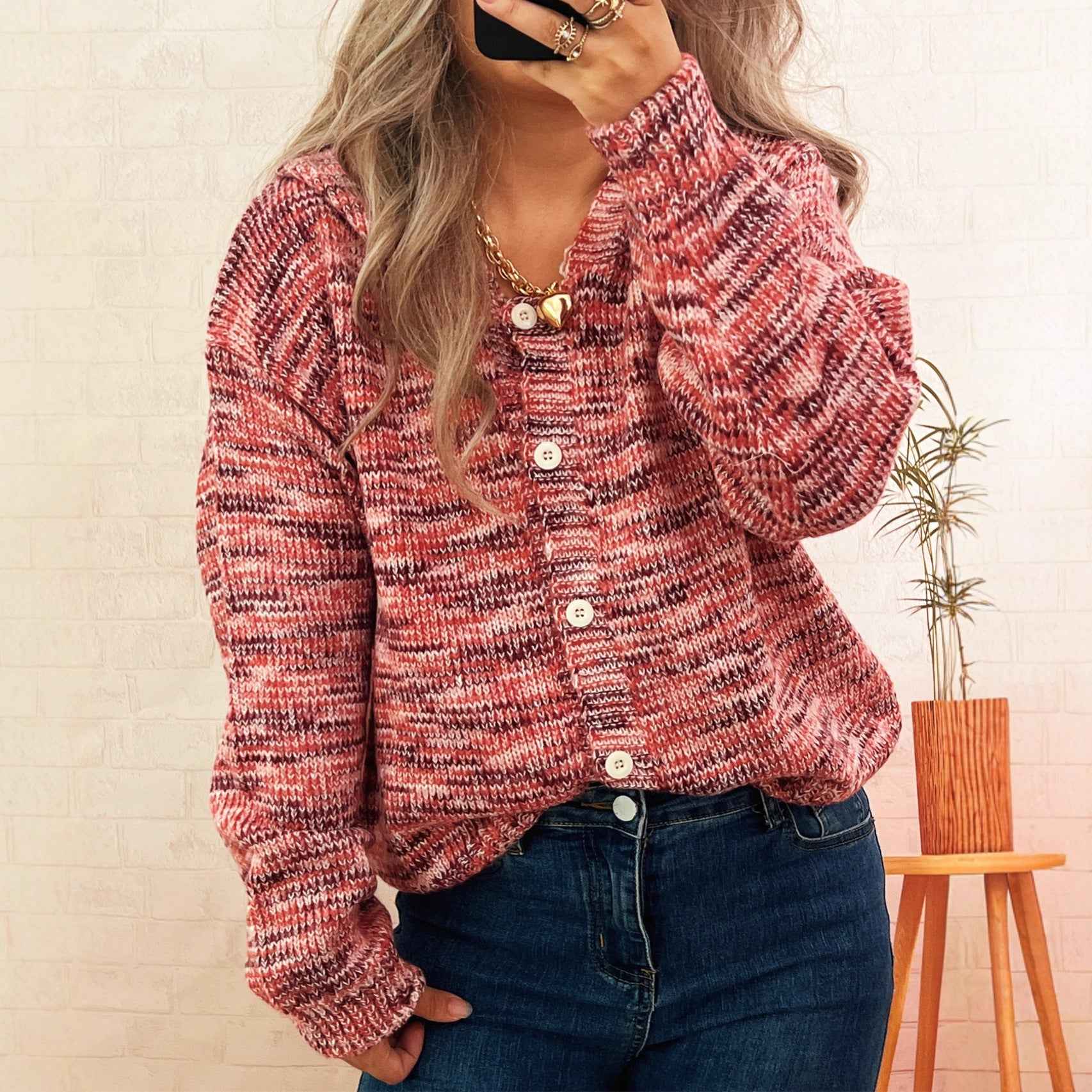 Knitted Cardigan Casual Loose Single Breasted Women Sweater