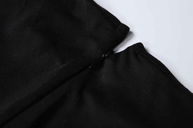 Elegant round Collar Gauze Ribbon Jumpsuit