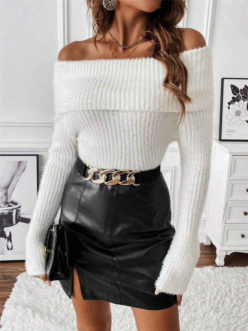Shoulder Baring Sweater