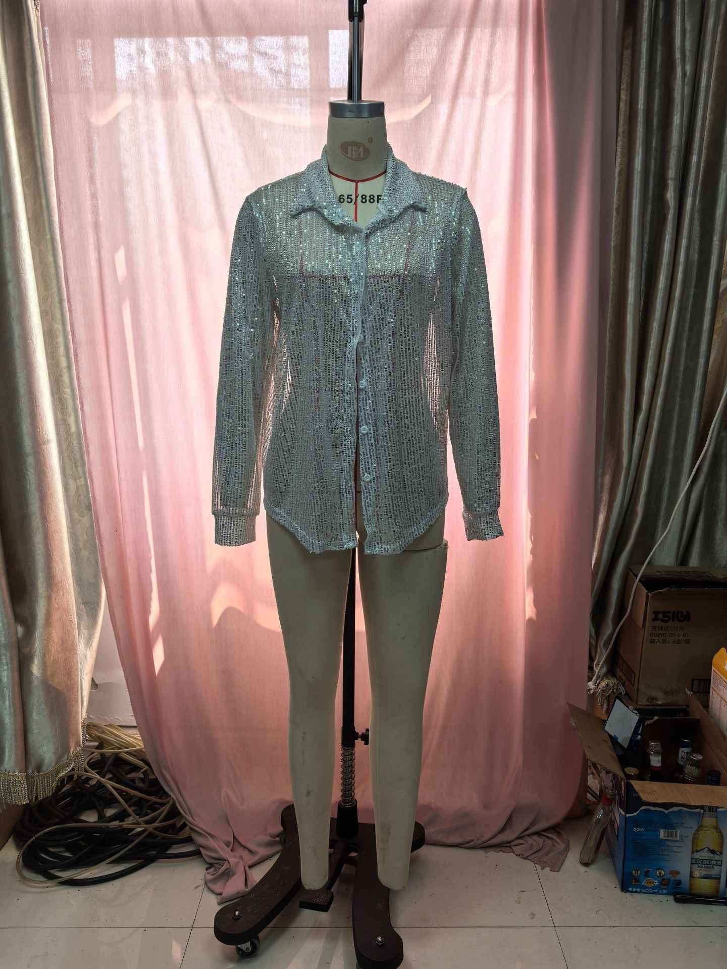 Long Sleeve Cardigan Blouse