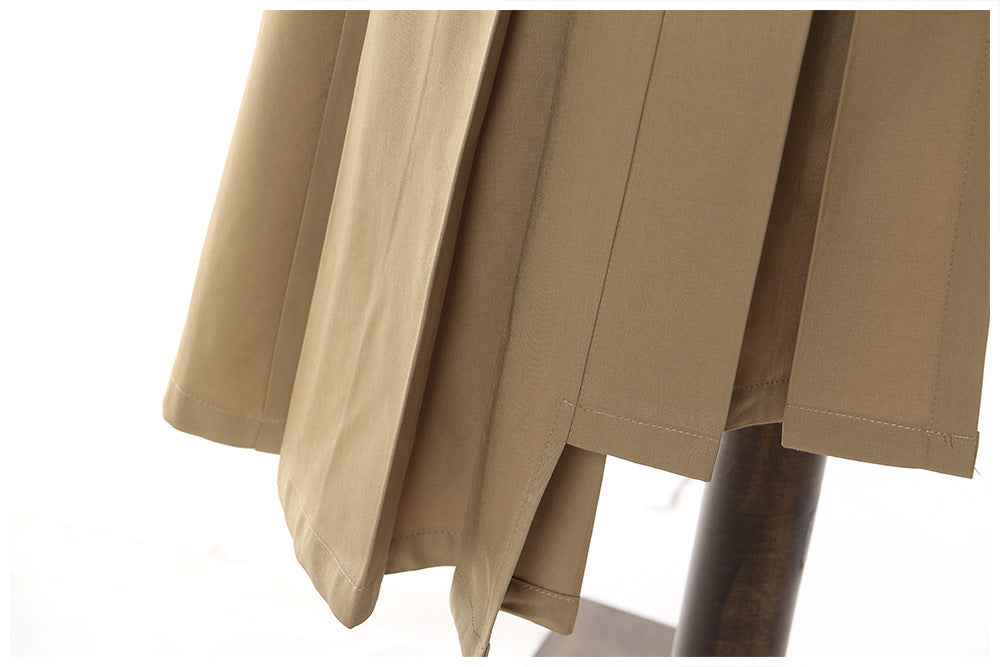 Irregular Asymmetric Contrast Color Mid Length Jacket Women's Trench MUNSIEUR