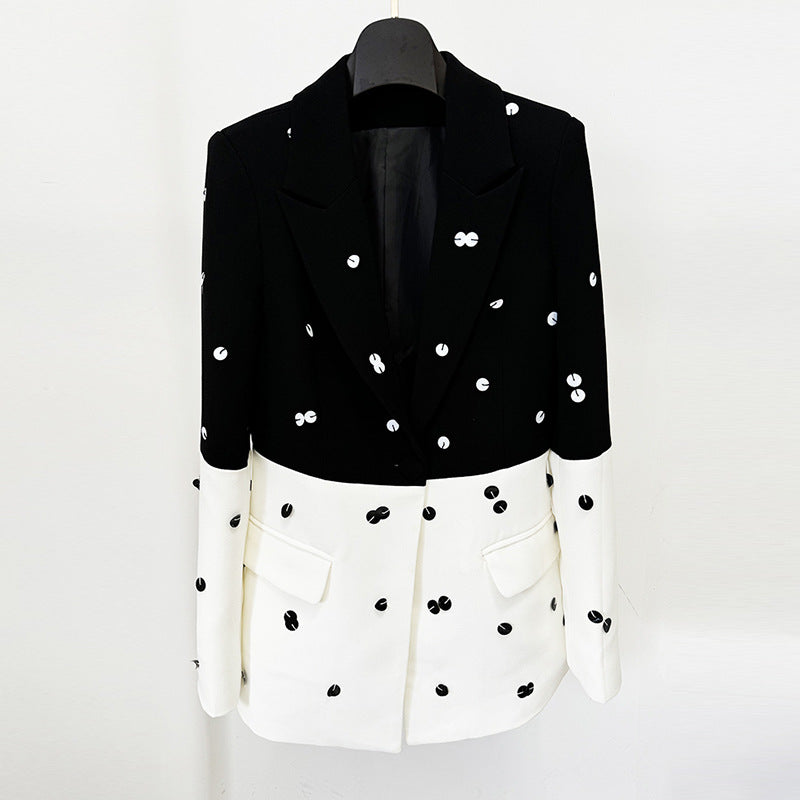 Women's Luxury Sequins Jacket + Skirt Set