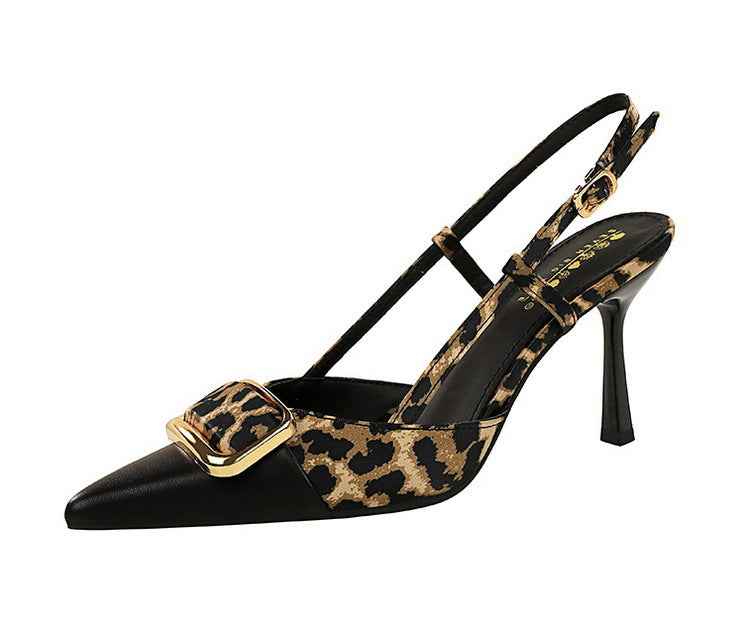 Back Strap Stiletto Heel Pumps for Women