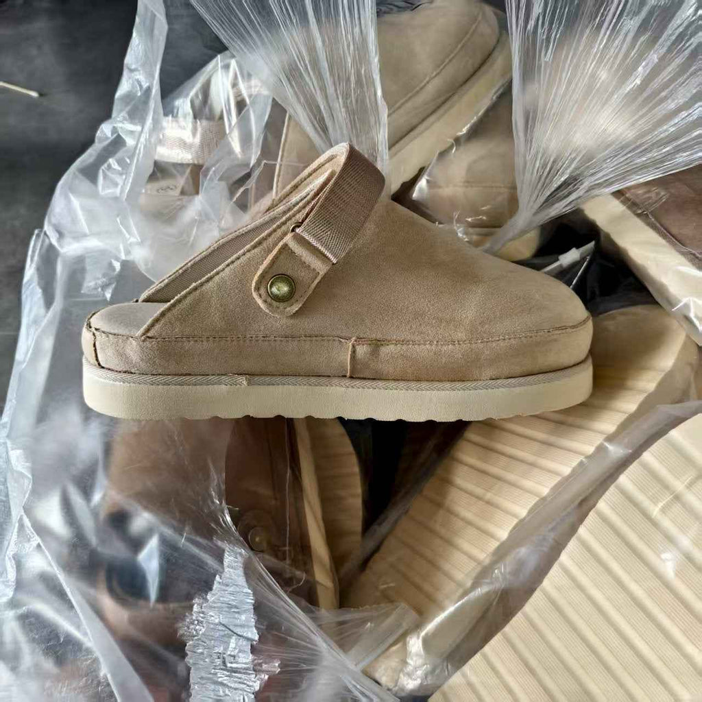 Bandage Birkenstock Cowhide Casual Slippers