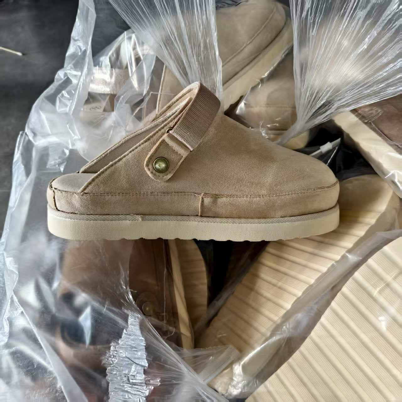 Bandage Birkenstock Cowhide Casual Slippers