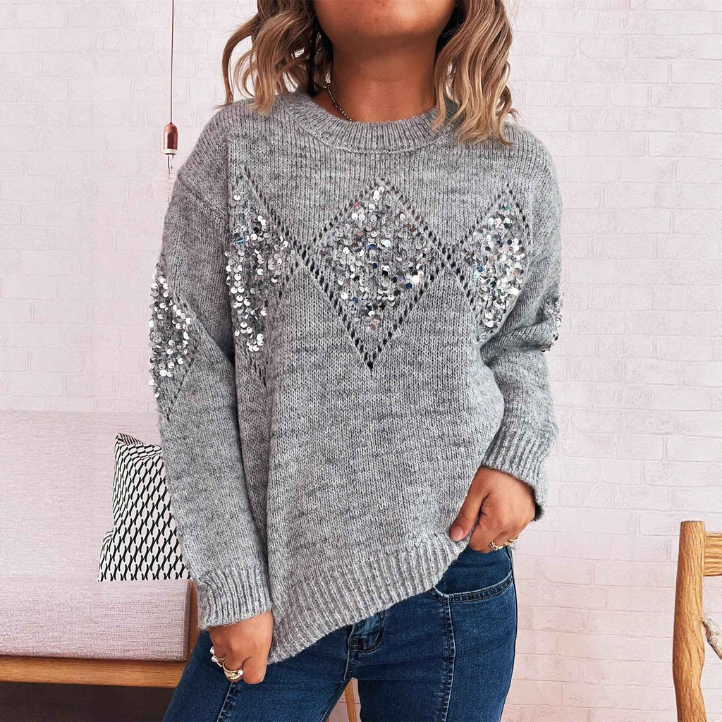 Cutout Knitted Pullover Sweater