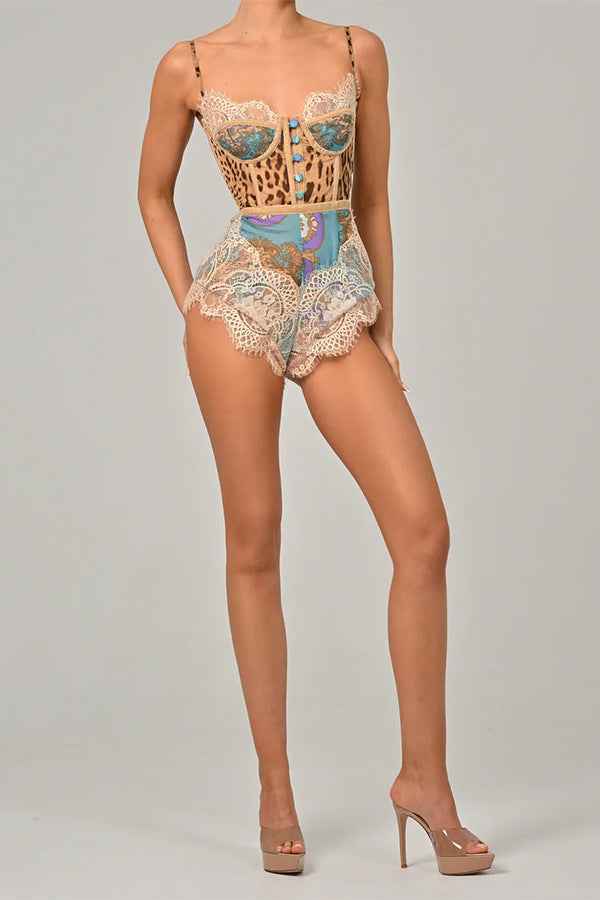 Spring Summer Spaghetti Strap Jumpsuit
