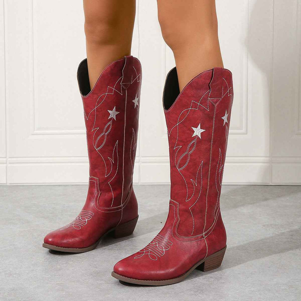 Embroidered Totem Women's Riding Boots
