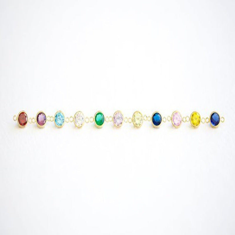 Gold-plated Diamond Beaded Bracelet - Elegant Crystal Bead Bracelet