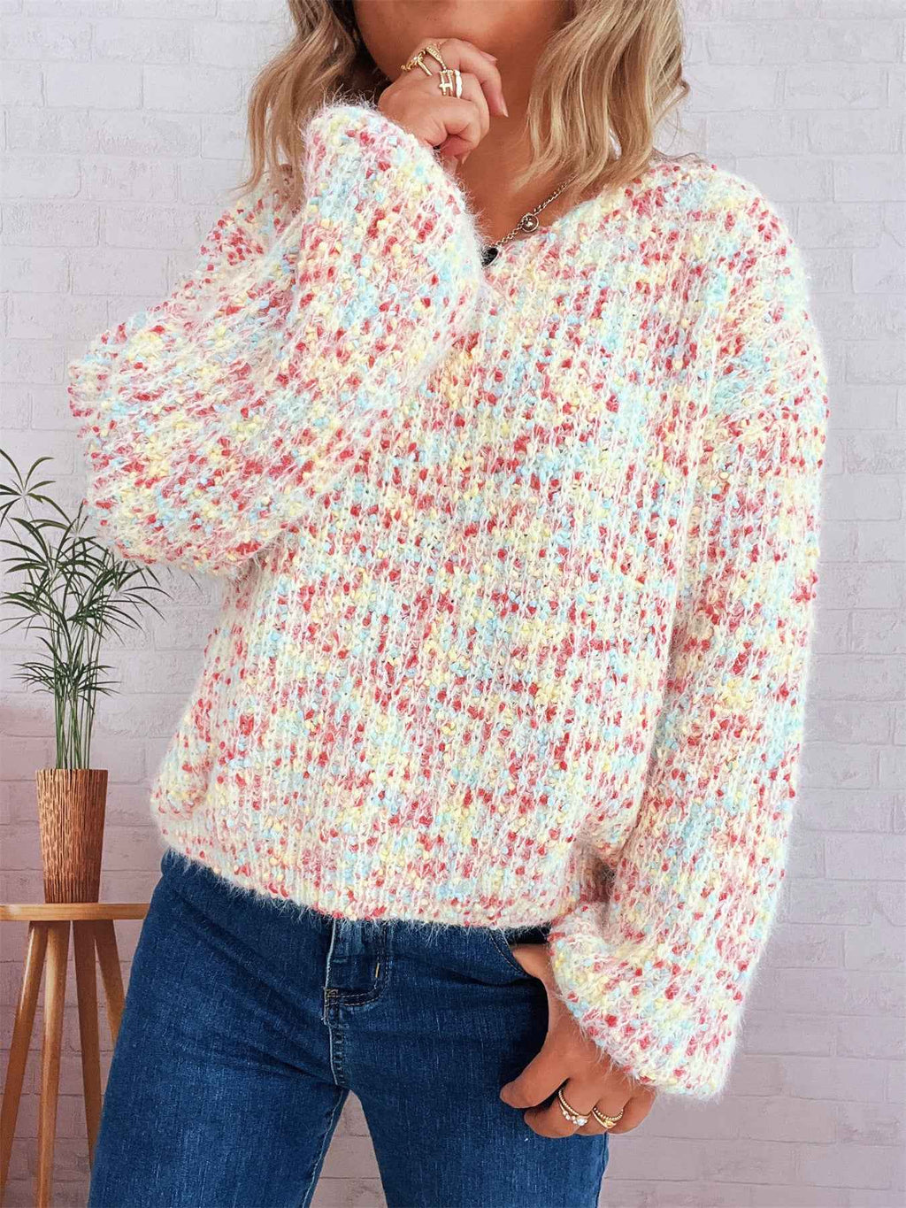 Knitted Pullover Sweater for Women
