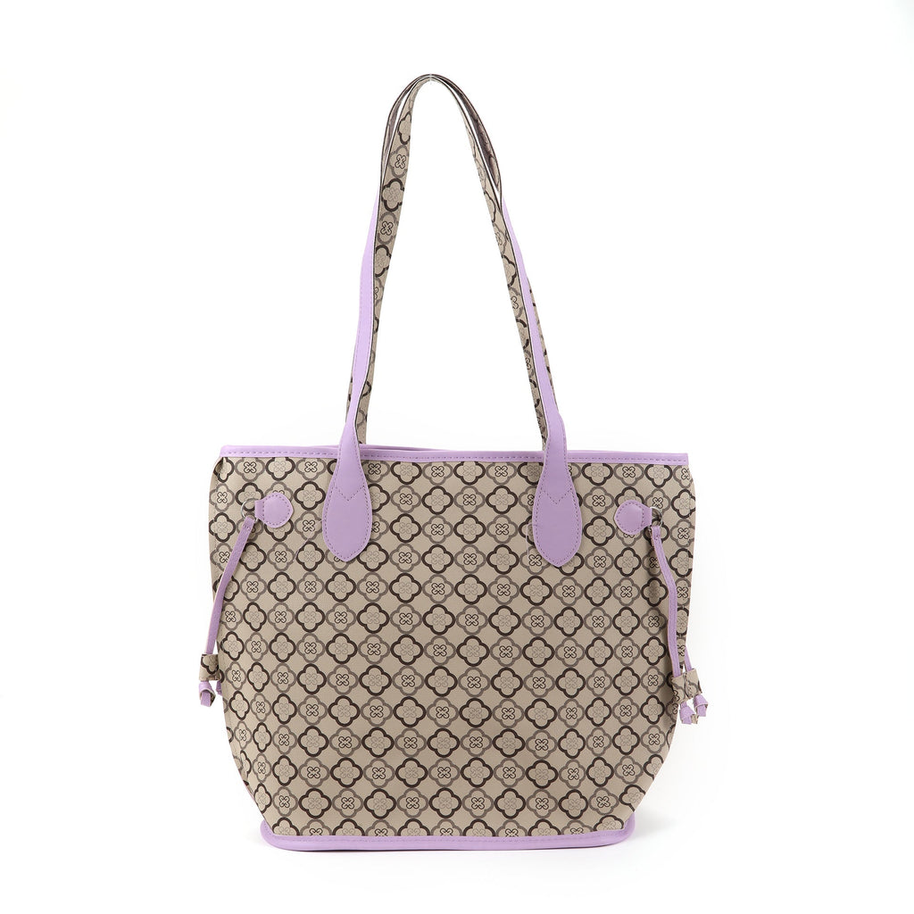 Ladies printed shoulder bag, versatile large capacity casual tote bag, big shoulder hobo bag