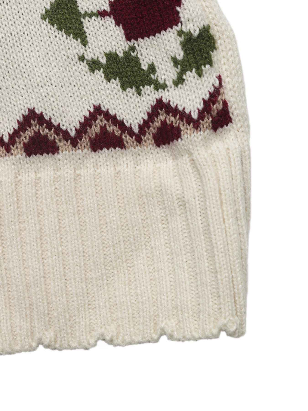 Ethnic Pattern Turtleneck Knitted Jacquard Pullover Sweater Women