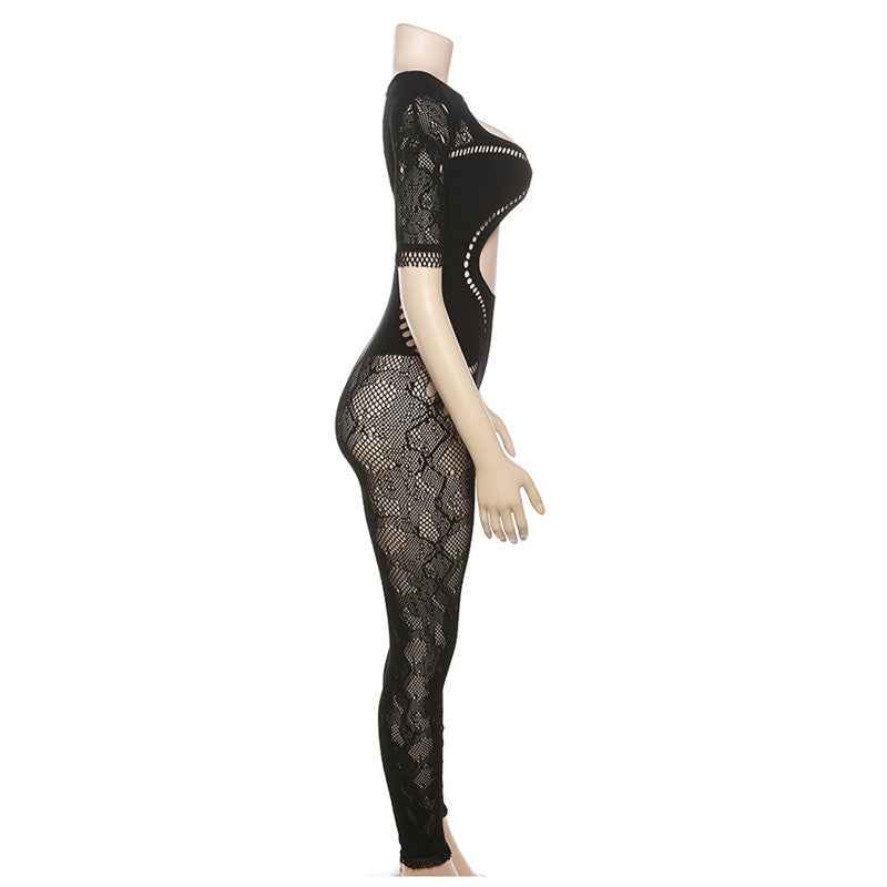 Sexy Cutout Knitted Jumpsuit