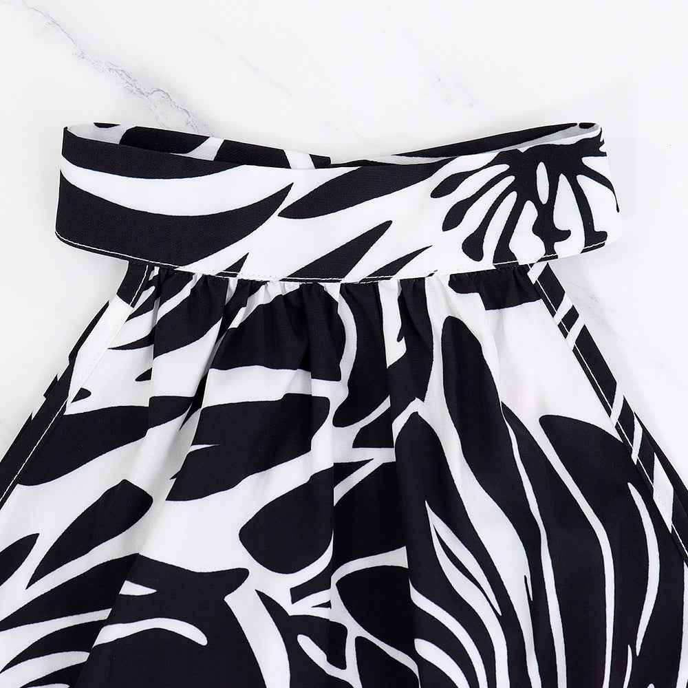 Sleeveless Elegant Maxi Dress Printed High Slit