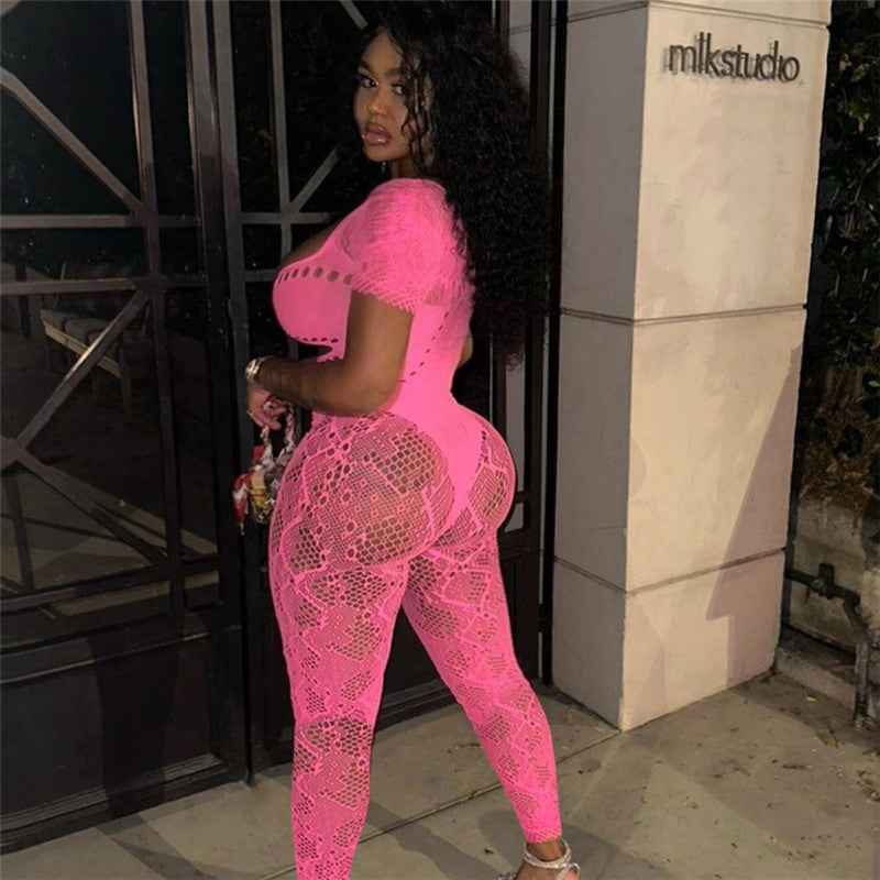 Sexy Cutout Knitted Jumpsuit