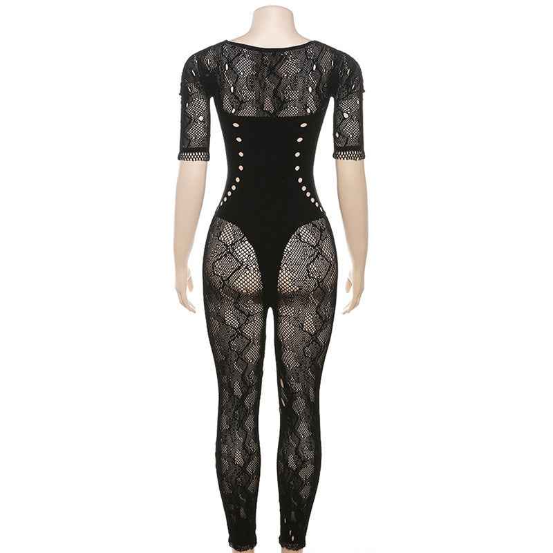 Sexy Cutout Knitted Jumpsuit