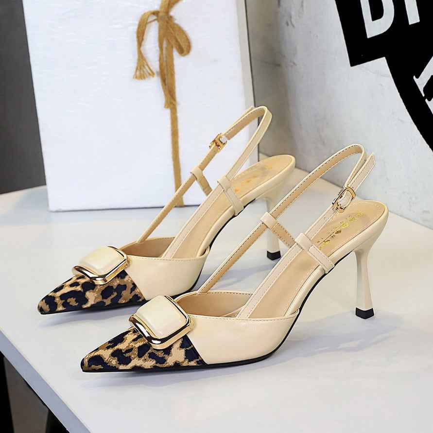 Back Strap Stiletto Heel Pumps for Women