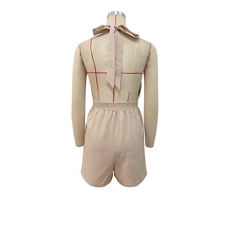 Summer Women's Solid Color Romper