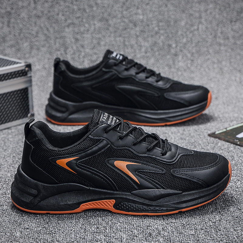 Men's Dad Shoes 2023 Spring Breathable Running Sneakers Thick-Soled Student Men's Shoes Trendy Versatile Mesh Casual Shoes