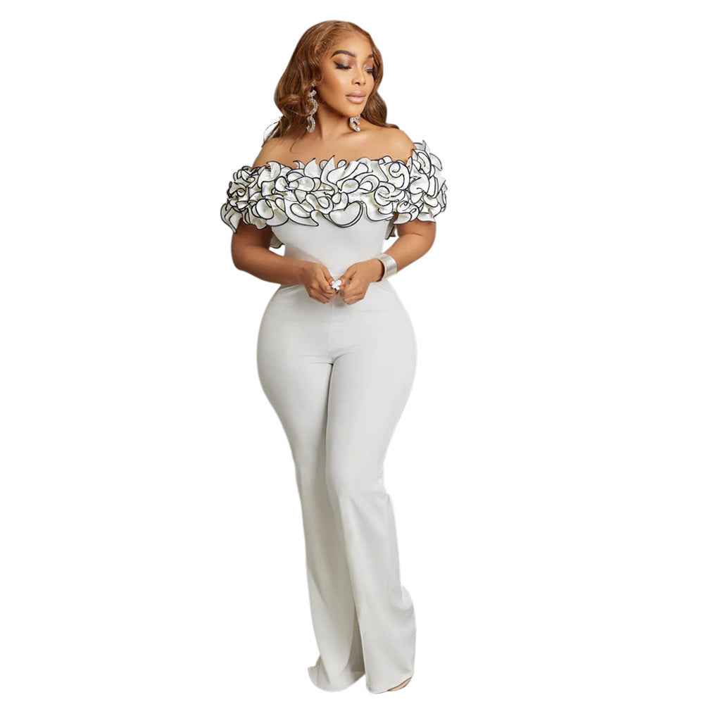 Popular Sexy Tight Flounce Jumpsuit