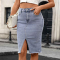 Stretch Denim Skirt Slimming Fishtail
