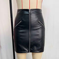 Faux Leather Wrapped Skirt