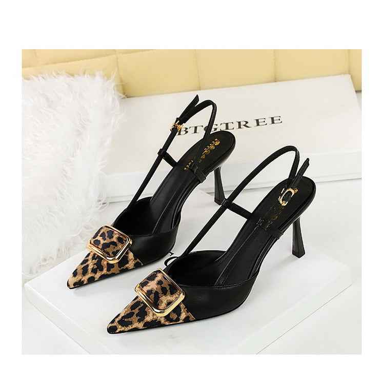 Back Strap Stiletto Heel Pumps for Women