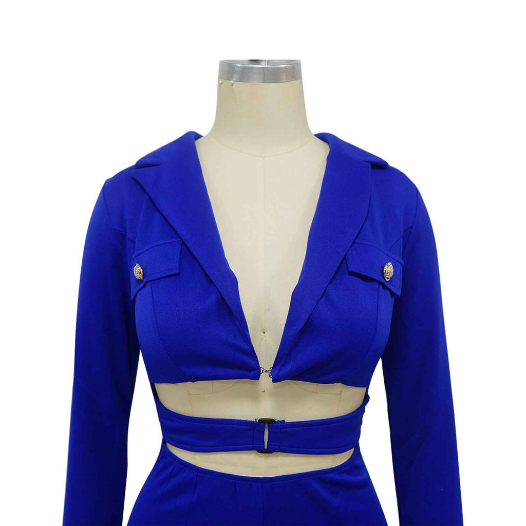 Deep V Plunge Solid Color Romper